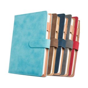 Embossed luxury a5 pu leather hardcover notebook