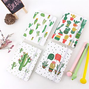 A5 Hardcover Cactus Cover Notebook with Elastic Band