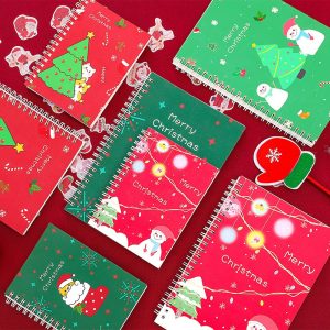 Christmas box new year gift spiral binding custom notebook