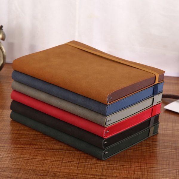 Soft Cover Yangba Leather Material A5 Plan Book With Elastic Band - Image 2