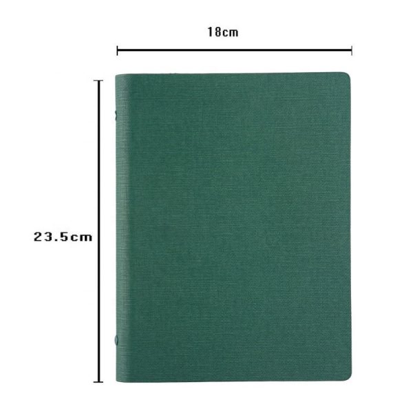 Personalized leather a5 notebook with card and receipt slots - Image 6