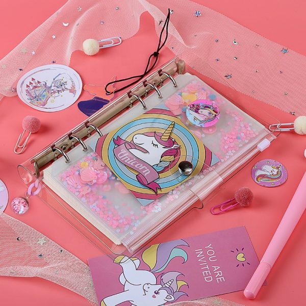 Sequin Filler Glitter Unicorn Custom Grid Cartoon Notebook - Image 2