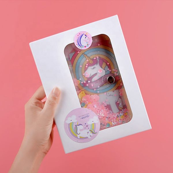Sequin Filler Glitter Unicorn Custom Grid Cartoon Notebook - Image 5