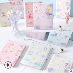 Portable Zodiac Color Leather Cover Magnet Buckle Plan Book