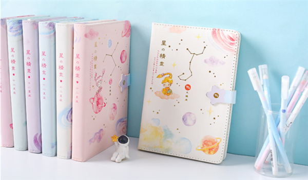 Portable Zodiac Color Leather Cover Magnet Buckle Plan Book - Image 2