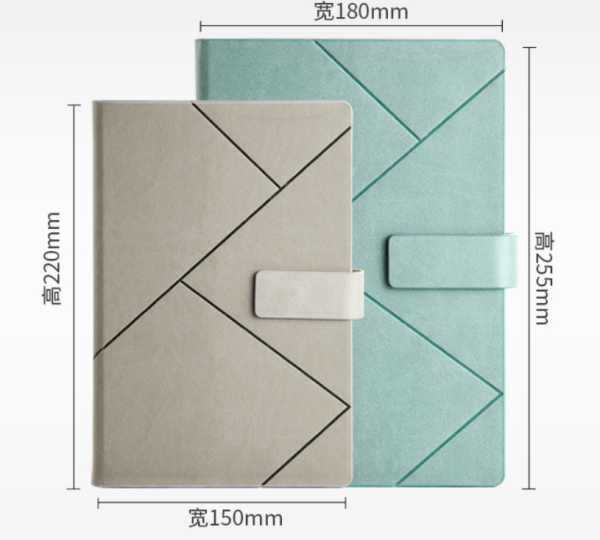 A5 diamond embossed leather notebook with magnet buckle - Image 2