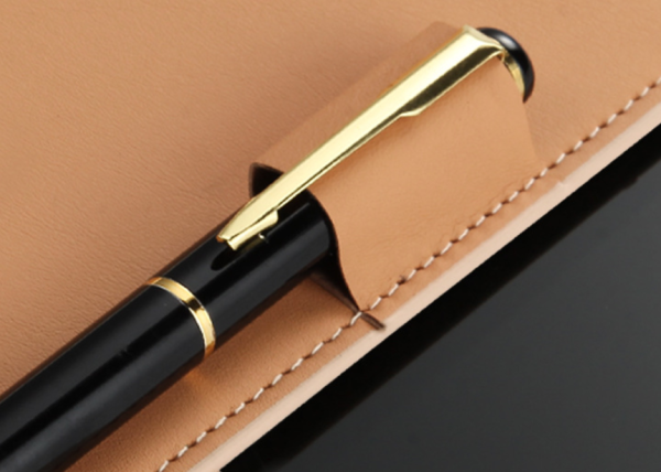 A5 diamond embossed leather notebook with magnet buckle - Image 3