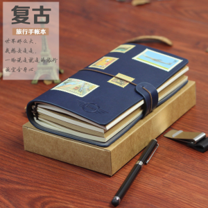 Business custom logo retro loose-leaf notepad portable A6 hand ledger