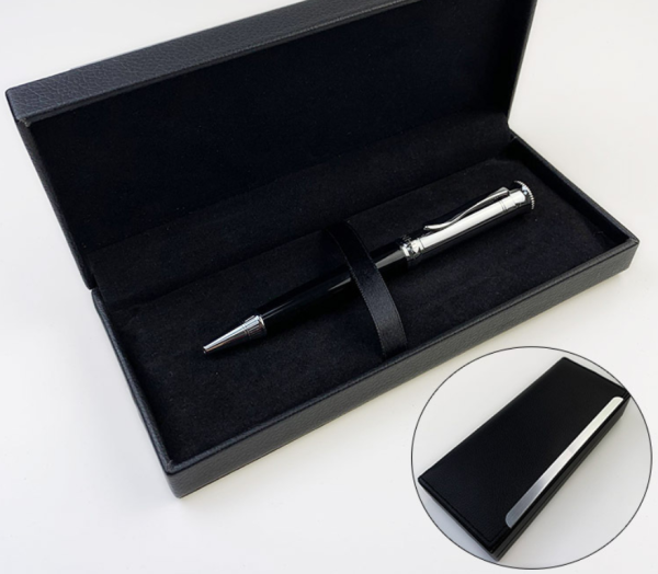 Metal rotatable engraved electroplating ballpoint pen - Image 3