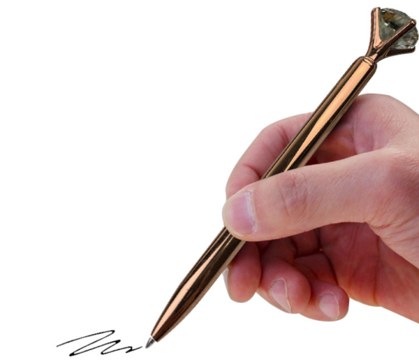Big diamond pen promotional gift metal ballpoint pen - Image 3