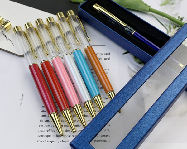 New Creative Dried Flowers Into Oil Crystal Point Pen - Image 3