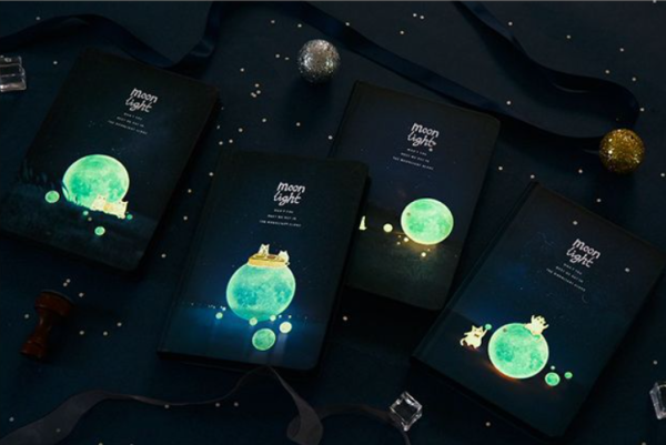 A5 hand account notepad luminous hand-painted black card - Image 3