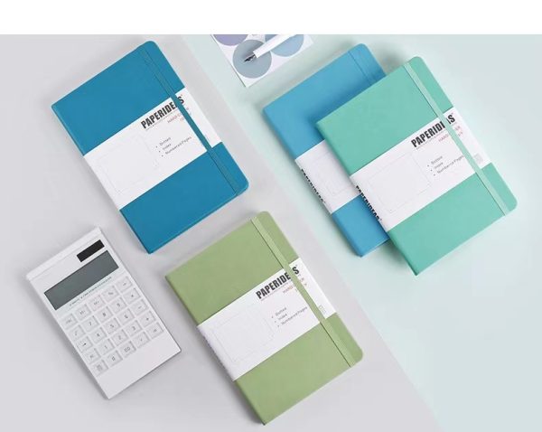 A5 Leather Elastic Band Notebook With Pen Insert Envelope Pocket - Image 4