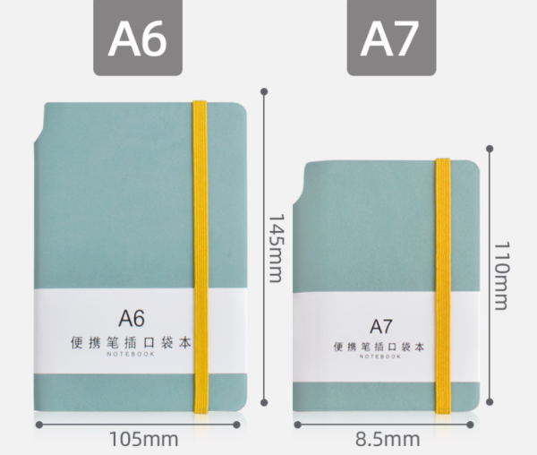 A7 portable pocket with elastic band function to insert pen - Image 4