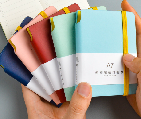 A7 portable pocket with elastic band function to insert pen