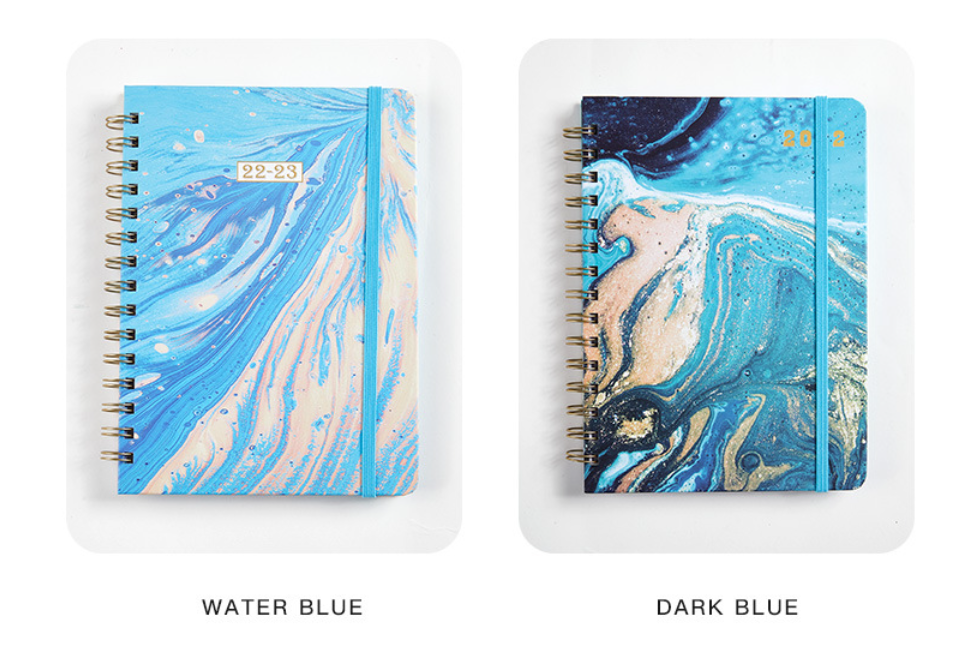 A5 paper hard cover spiral bound notebook with cover elastic - Image 5