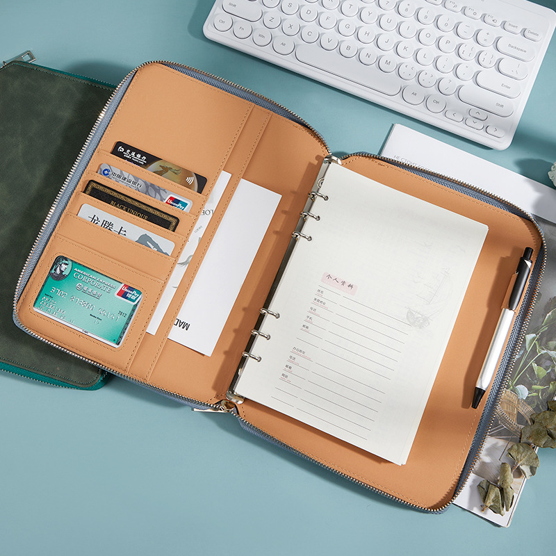 A5 multifunctional zipper bag combined notebook - Image 3