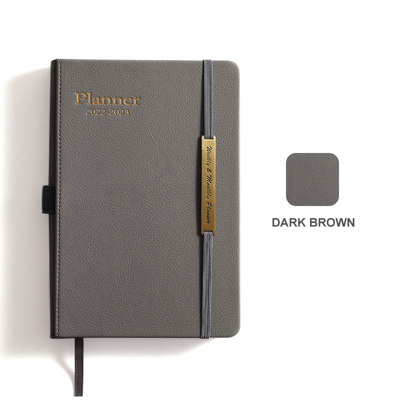 A5 PU Leather 18 Month Calendar Planner Schedule Notebook - Image 4