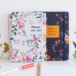 A5 Size Coil bound English Schedule Notebook/Planner