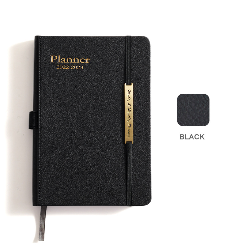 A5 PU Leather 18 Month Calendar Planner Schedule Notebook - Image 3