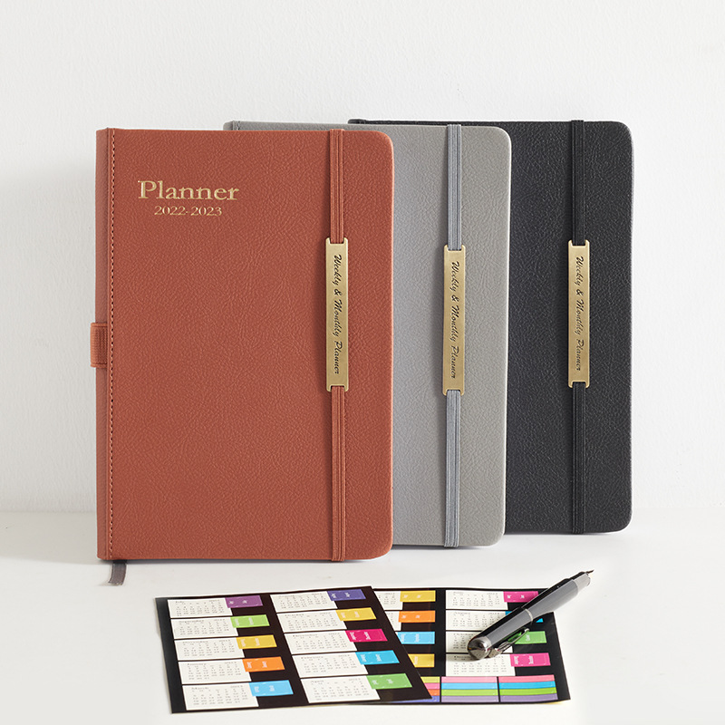 A5 PU Leather 18 Month Calendar Planner Schedule Notebook