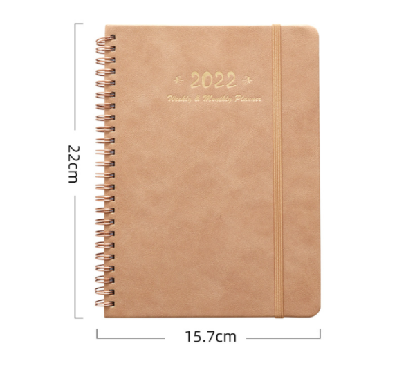 A5 PU leather English schedule book plan book - Image 2