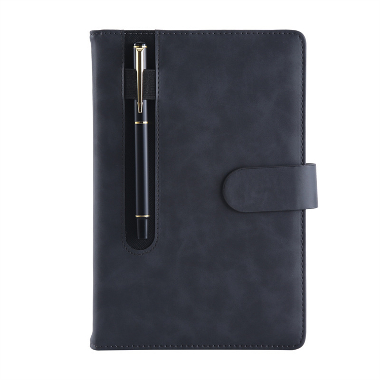 A5 Leather Cover Magnet Buckle Cover With Pen Insert Diary - Image 2