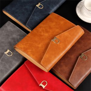 Creative retro metal buckle loose-leaf binding A5 notebook