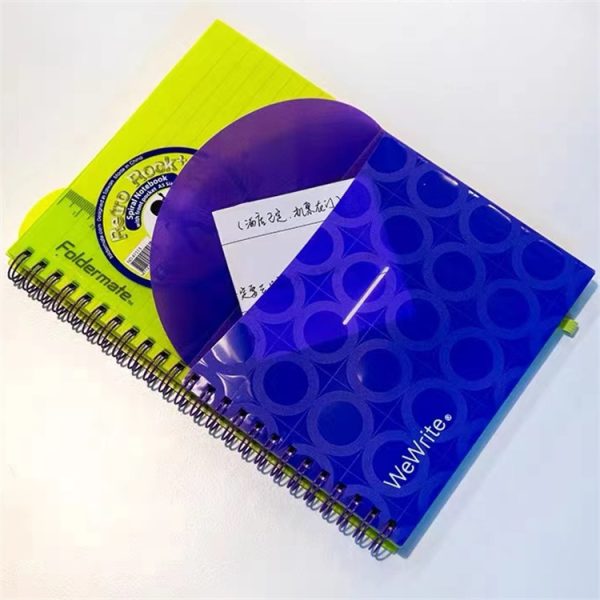 PP cover Spiral notebook Front pocket Built-in soft ruler - Image 2