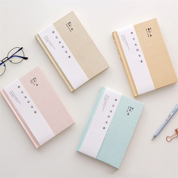 A5 fresh and simple paper cover hardcover calendar notebook