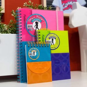 PP cover Spiral notebook Front pocket Built-in soft ruler