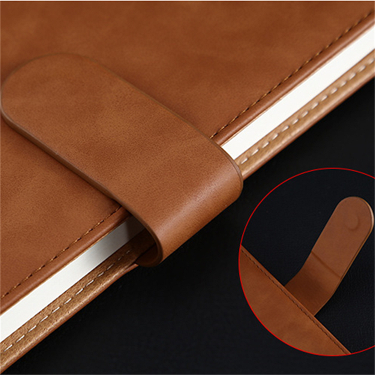 A5 Leather Cover Magnet Buckle Cover With Pen Insert Diary - Image 4
