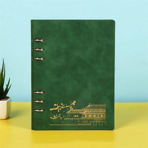 Chinese style loose-leaf custom logo magnetic buckle notebook