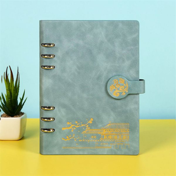 Chinese style loose-leaf custom logo magnetic buckle notebook - Image 2