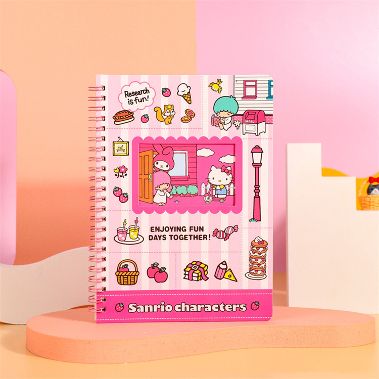 A5 Cartoon Printing Coloring Page Spiral Binding Notebook - Image 4