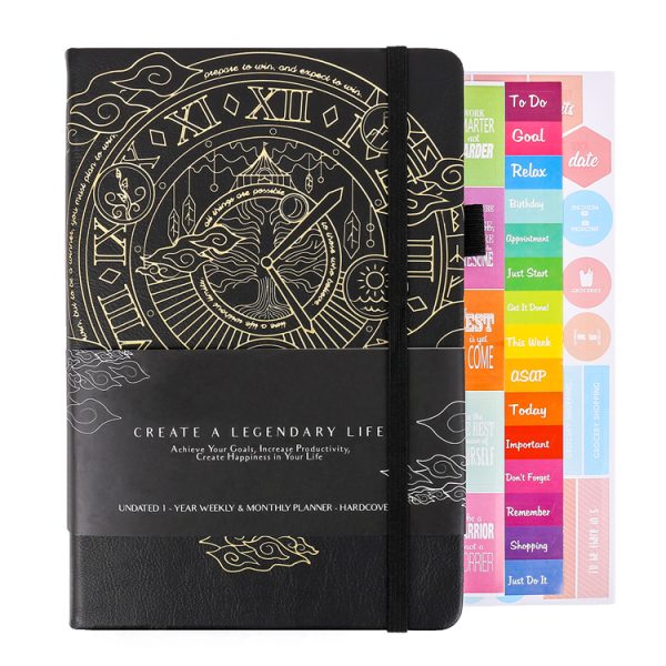 Hardcover Notepad A5 Super Thick Learning Management Notebook - Image 2