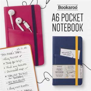 A6 Candy Color Leather Portable Pocket Book Cover with Pocket