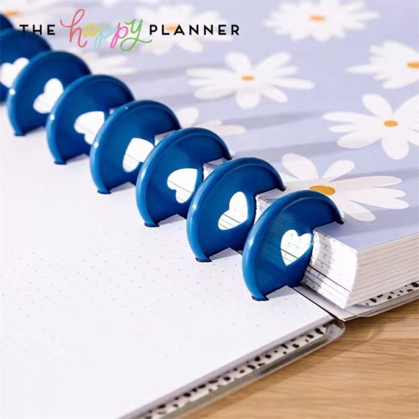 A5 Heart Shaped Plastic Spiral Binding Notebook with Month Labels - Image 2