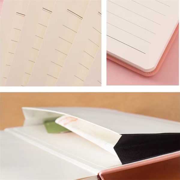 A5 size hardcover leather calendar with metal buckle - Image 4