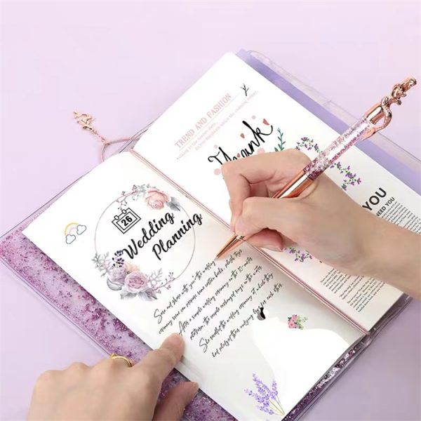 A6 Portable Mermaid Quicksand Hand Ledger Pocket Book - Image 4