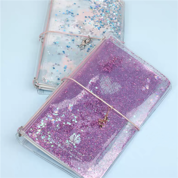 A6 Portable Mermaid Quicksand Hand Ledger Pocket Book - Image 3