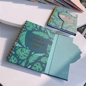 A5 spiral bound hard cover paper cartoon notebook