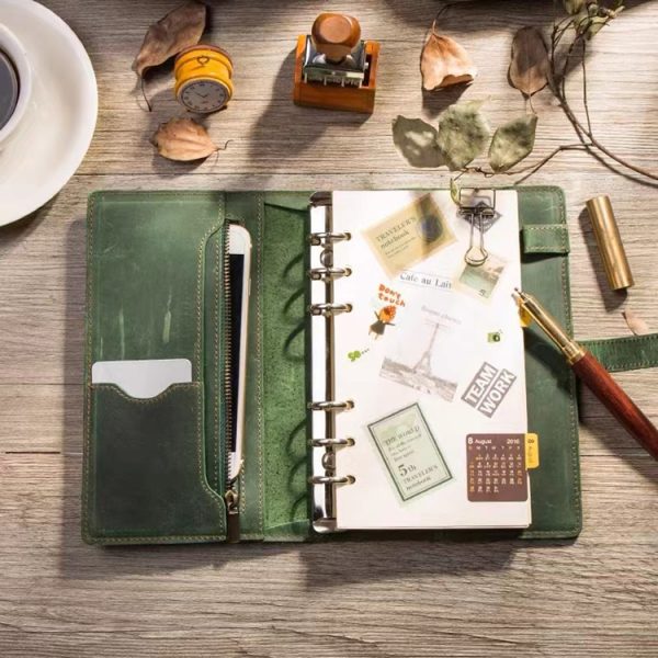A6 PU leather cover loose-leaf binding traveler's diary - Image 4