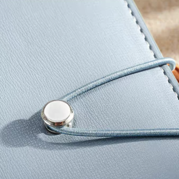 A6 Size Mini Leather Cover Elastic Band Ledger Notebook - Image 3