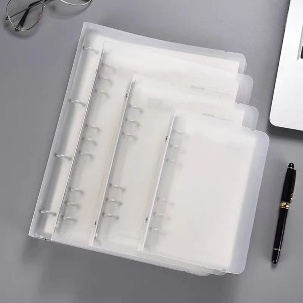 A5/A6/A4 loose-leaf binding transparent frosted PP cover - Image 2