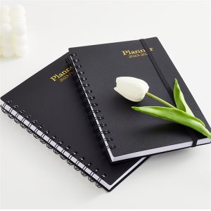 A5 size PP material cover 2023 full English spiral bound diary