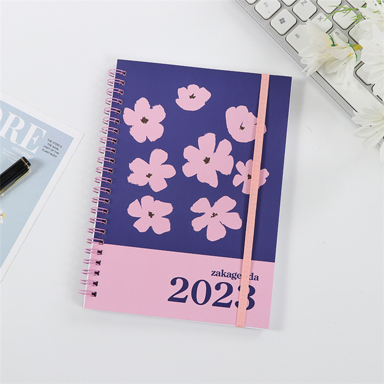 A5 Paper Cover Colorful Printed Pattern Spiral Bound Journal