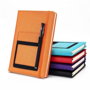 A5 Size PU Leather Cover Cover Pocket Design Journal