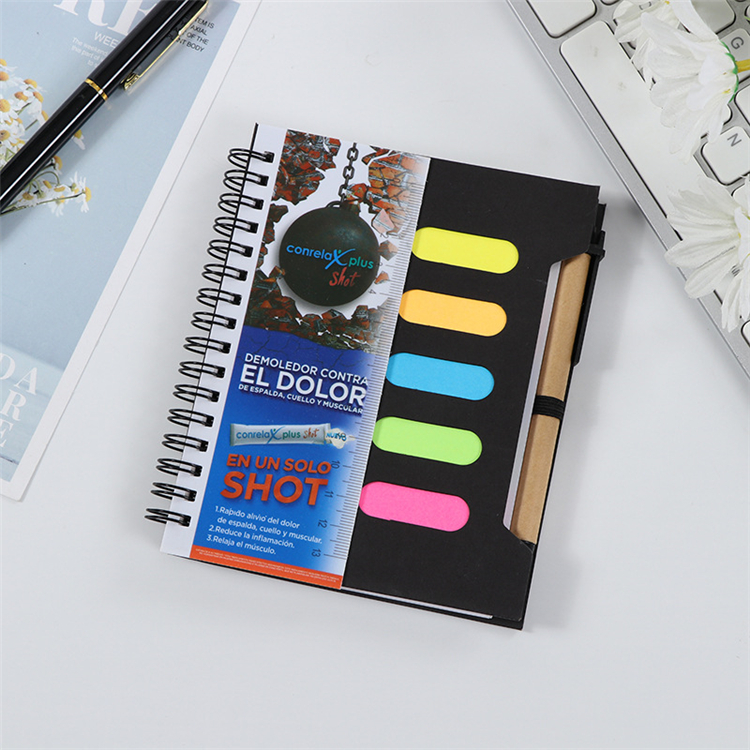 a5-size-cardboard-cover-post-it-note-planner-with-pen-slot