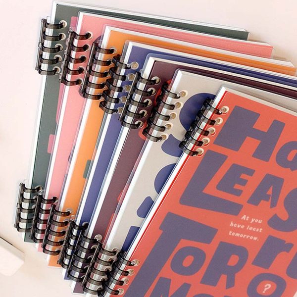 B5 size 10 holes transparent paper cover loose-leaf notebook